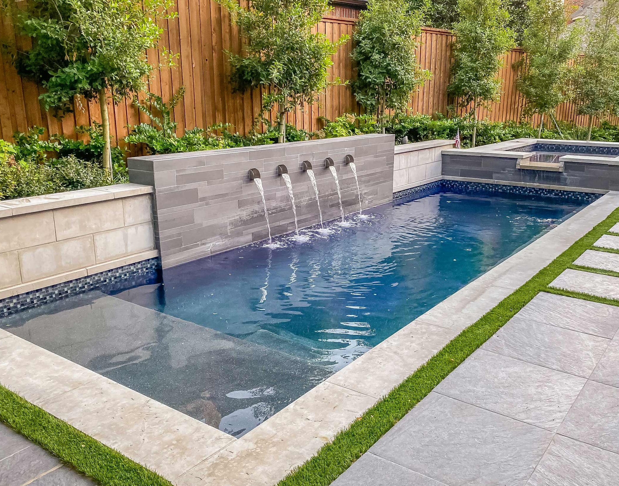 Pristine modern swimming pool